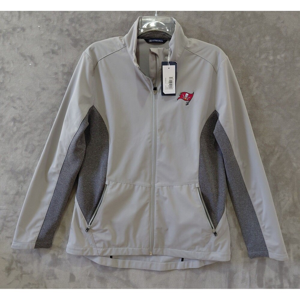 NEW Cutter & Buck Navigate Softshell Tampa Bay Bucs Womens Large Embroidered NFL